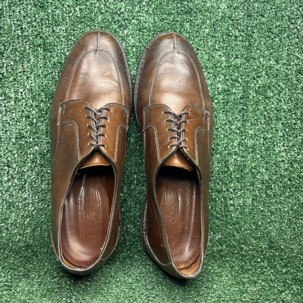 Allen‎ Edmonds Ashton Leather Split Toe Derby Dress Shoes Brown Mens Size 11 D